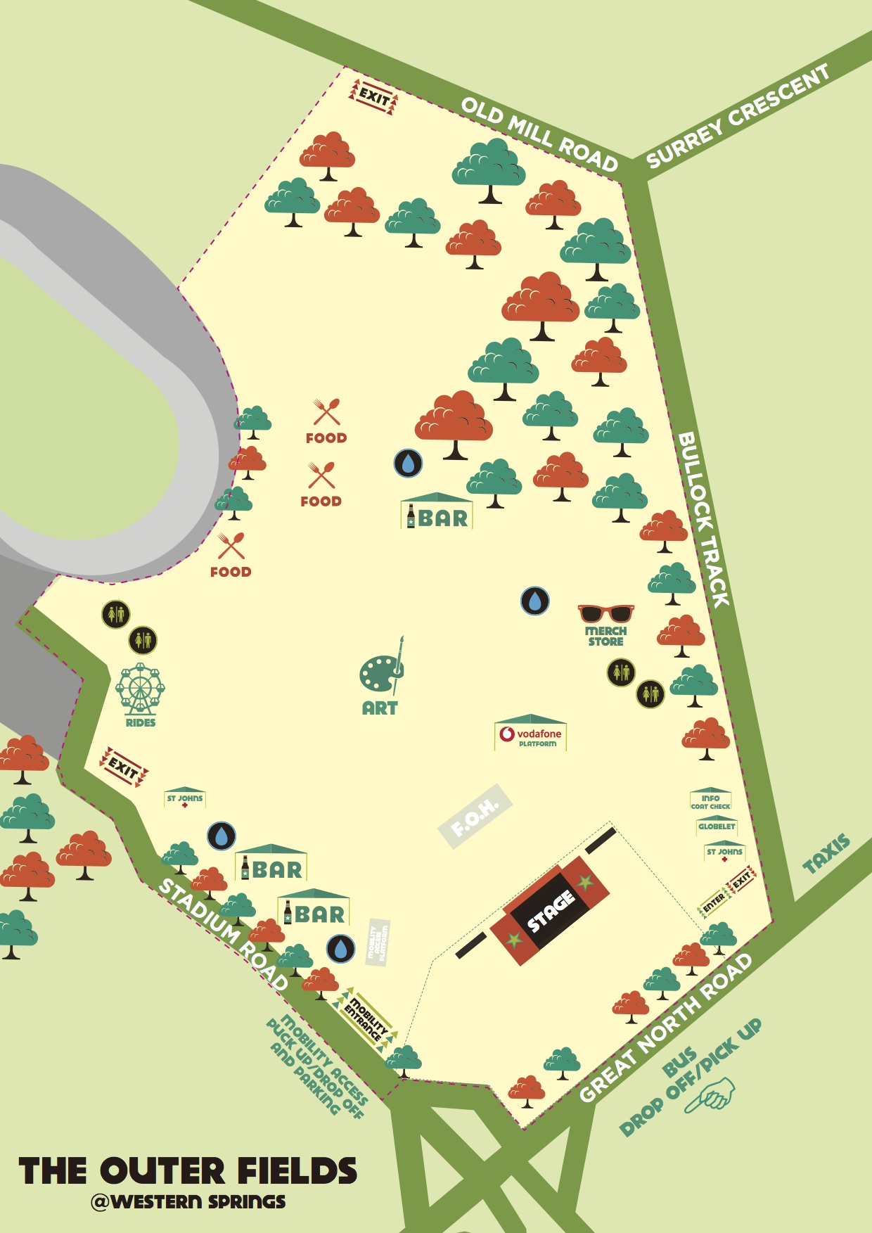 Venue The Outerfields at Western Springs